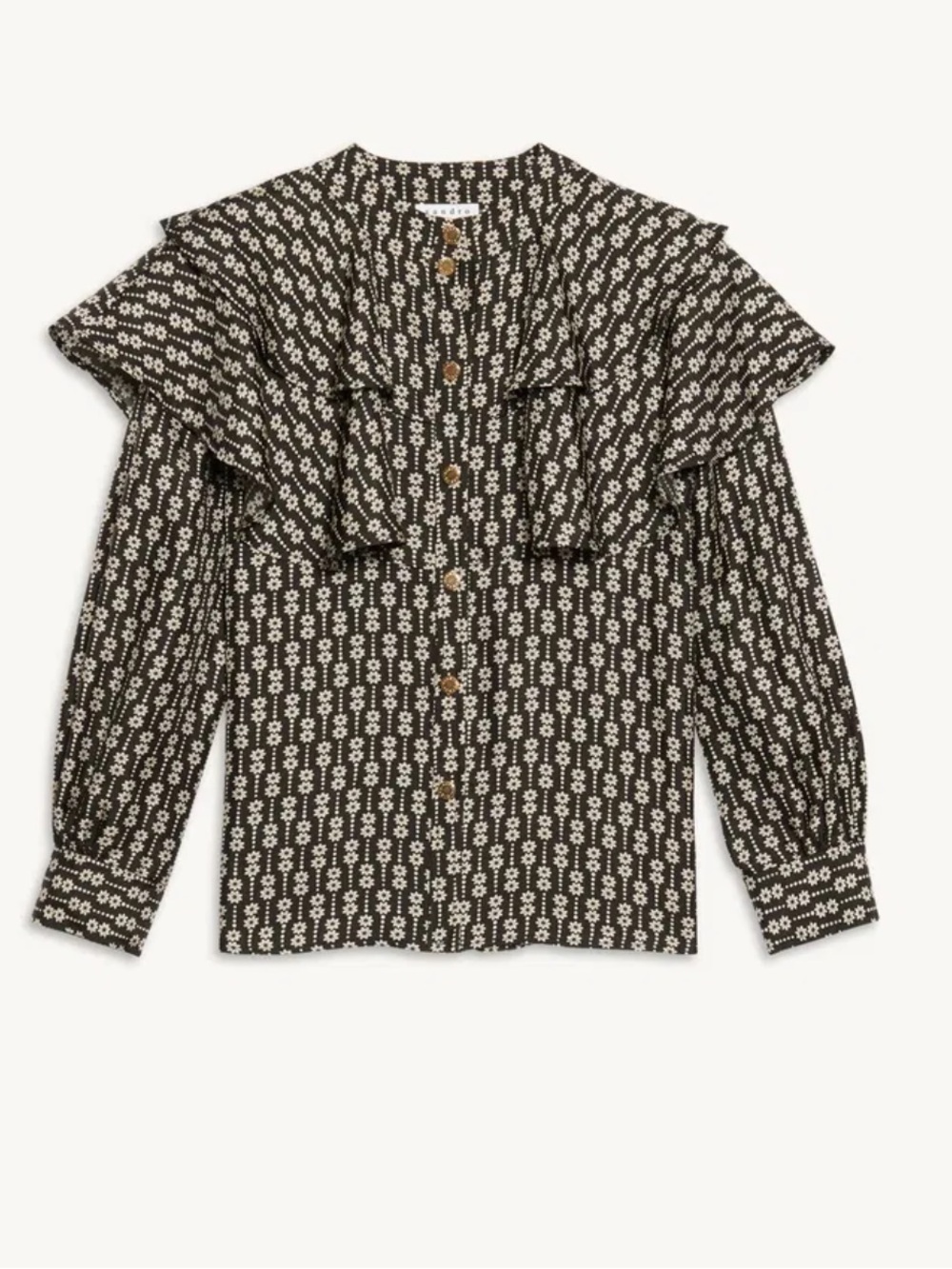 Sandro Ruffle Shirt - Picture 3 of 10